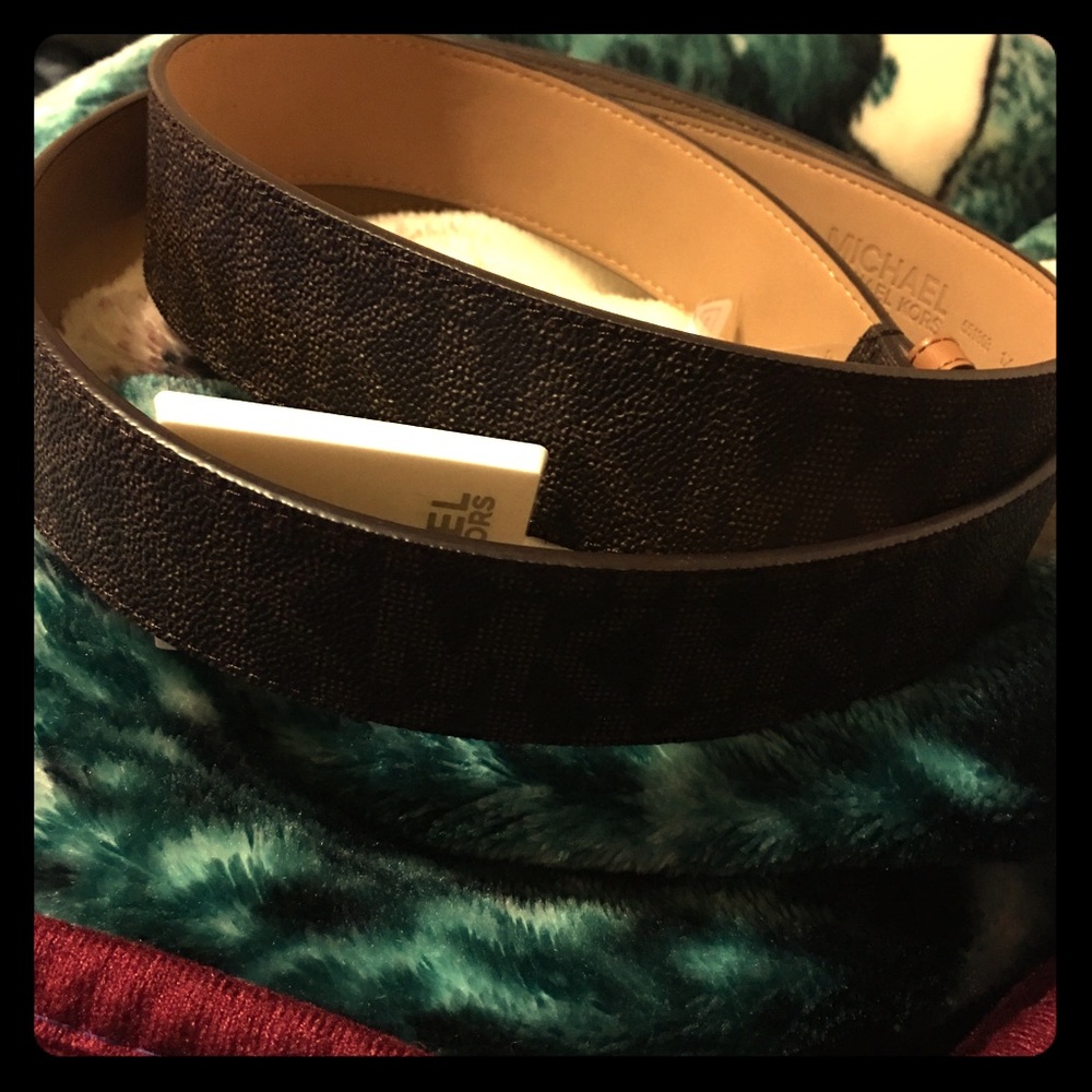 MK plus size brown belt